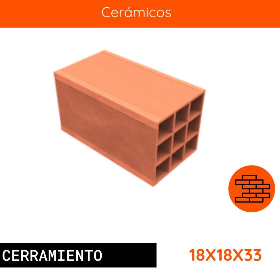 Cerámico Cerramiento 18x18x33